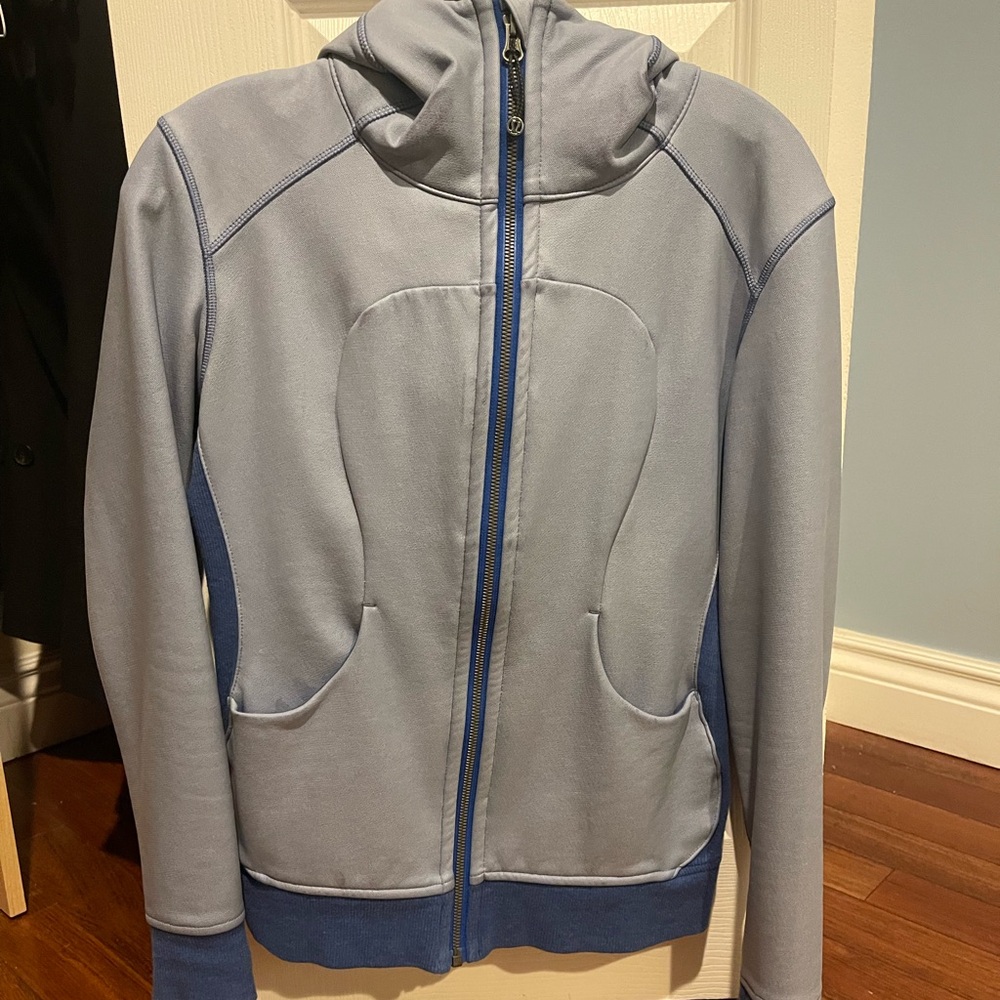 Lululemon Athletica blue colorblock hoodie